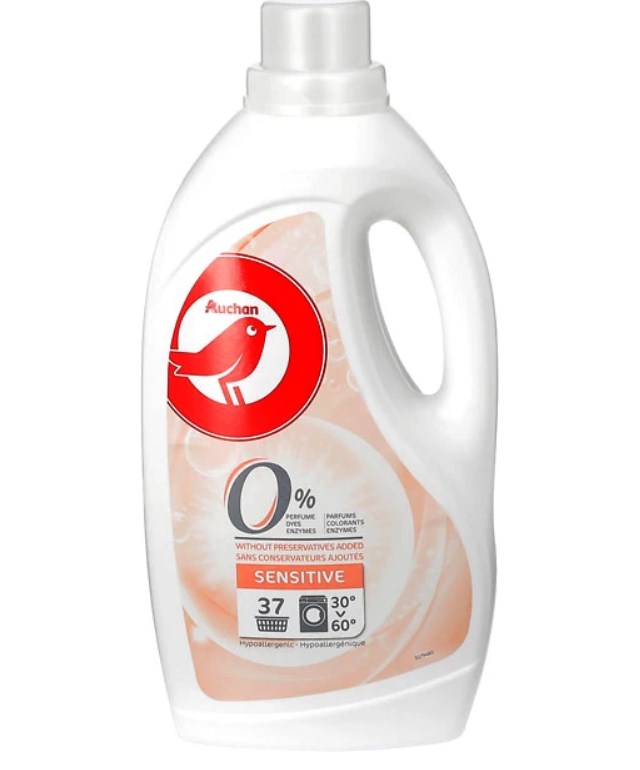 Гель для прання AUCHAN Sensitive, універсальний, автомат, 2л